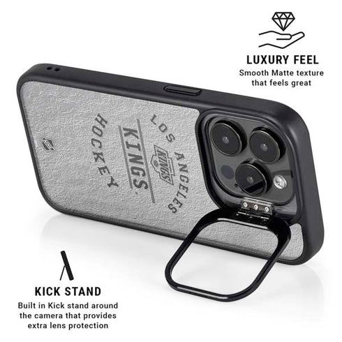 NHL Los Angeles Kings Black Text iPhone 16 Pro Kickstand Case